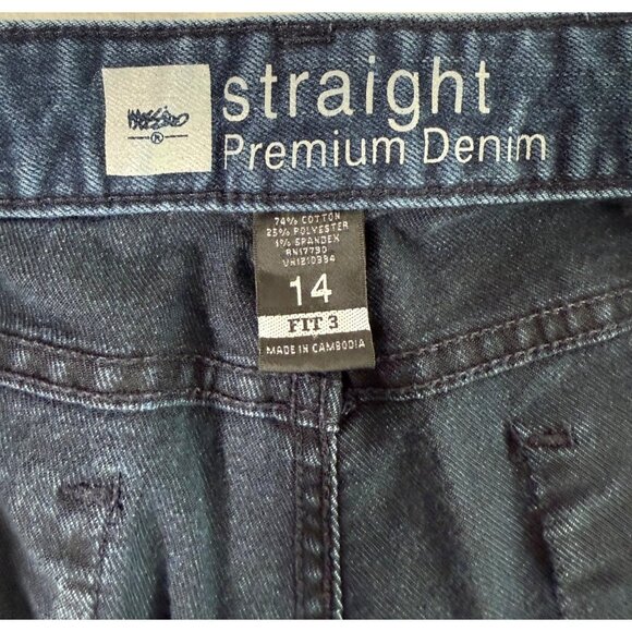 Wrangler Womens Straight Fit Premium Denim Jeans Size 14 Cotton Blend Blue - Picture 3 of 3